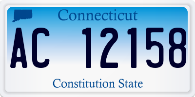 CT license plate AC12158
