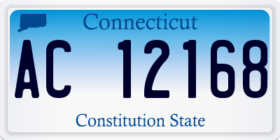 CT license plate AC12168