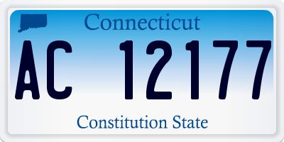 CT license plate AC12177