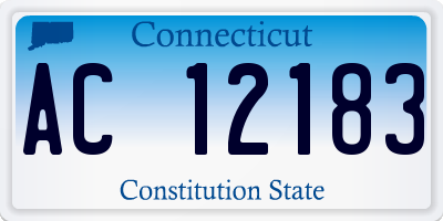 CT license plate AC12183