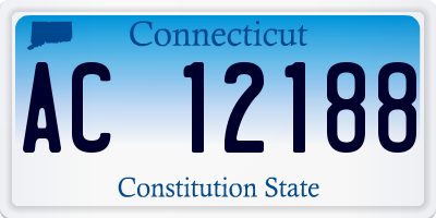 CT license plate AC12188