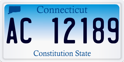 CT license plate AC12189