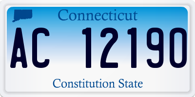 CT license plate AC12190