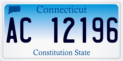 CT license plate AC12196
