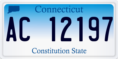 CT license plate AC12197