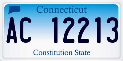 CT license plate AC12213