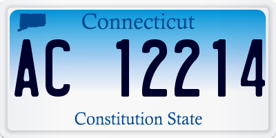 CT license plate AC12214