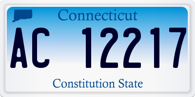 CT license plate AC12217