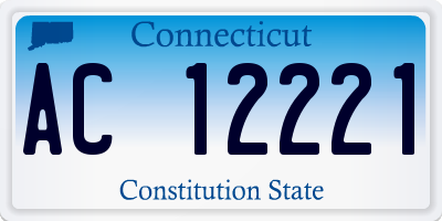 CT license plate AC12221