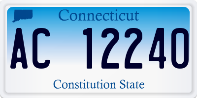 CT license plate AC12240