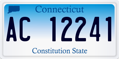 CT license plate AC12241