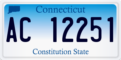 CT license plate AC12251