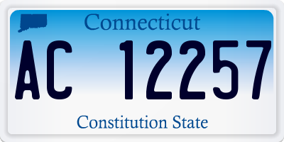 CT license plate AC12257
