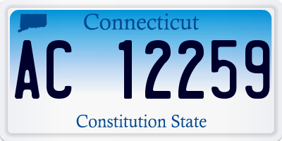 CT license plate AC12259