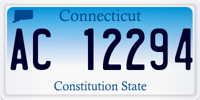 CT license plate AC12294