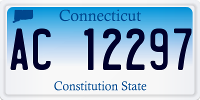 CT license plate AC12297