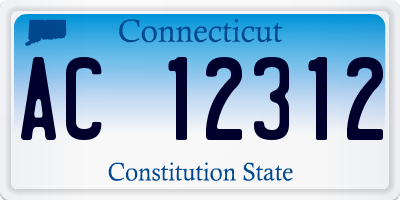 CT license plate AC12312