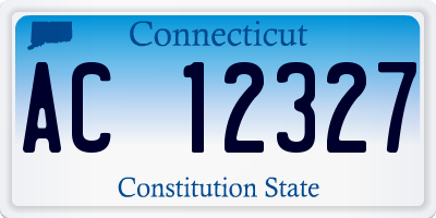CT license plate AC12327