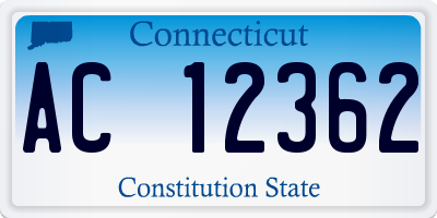 CT license plate AC12362