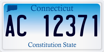 CT license plate AC12371