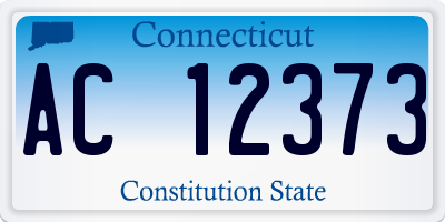 CT license plate AC12373