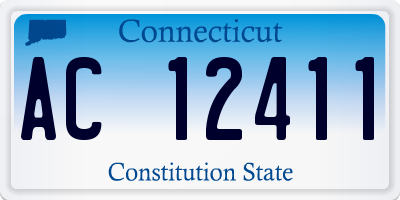 CT license plate AC12411