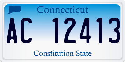 CT license plate AC12413