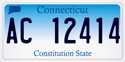 CT license plate AC12414