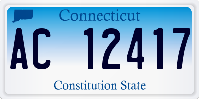 CT license plate AC12417