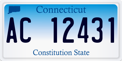 CT license plate AC12431