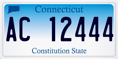 CT license plate AC12444