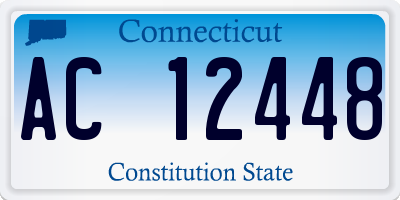 CT license plate AC12448