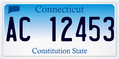 CT license plate AC12453