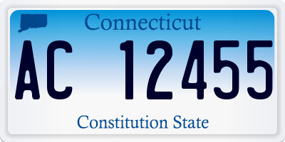 CT license plate AC12455