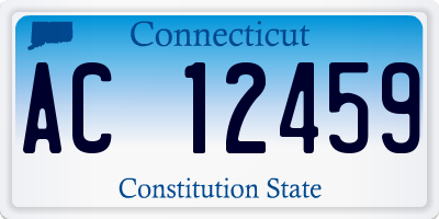 CT license plate AC12459