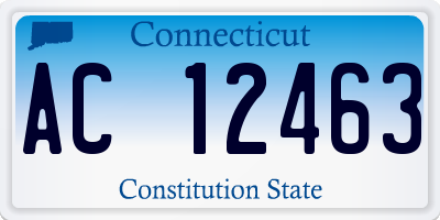 CT license plate AC12463