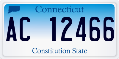 CT license plate AC12466