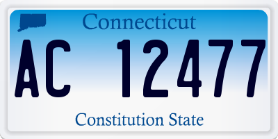 CT license plate AC12477
