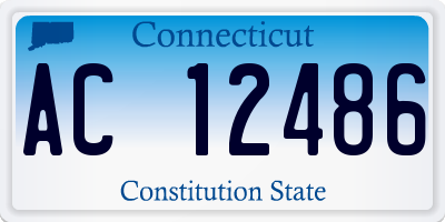 CT license plate AC12486
