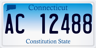 CT license plate AC12488