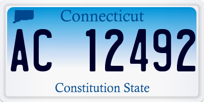 CT license plate AC12492