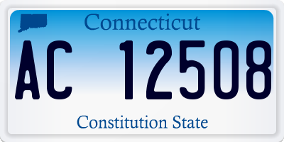 CT license plate AC12508