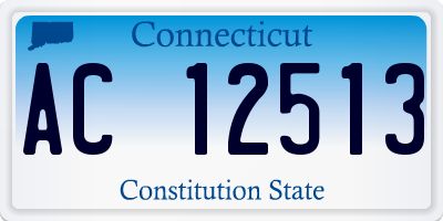 CT license plate AC12513