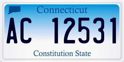CT license plate AC12531