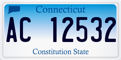 CT license plate AC12532