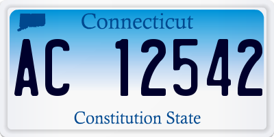 CT license plate AC12542