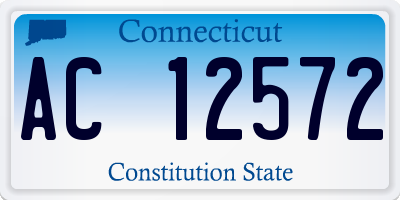 CT license plate AC12572