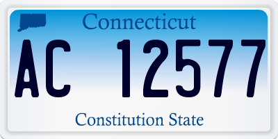 CT license plate AC12577