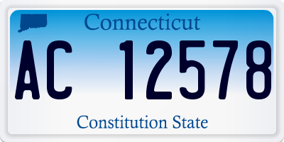 CT license plate AC12578