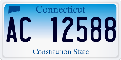 CT license plate AC12588